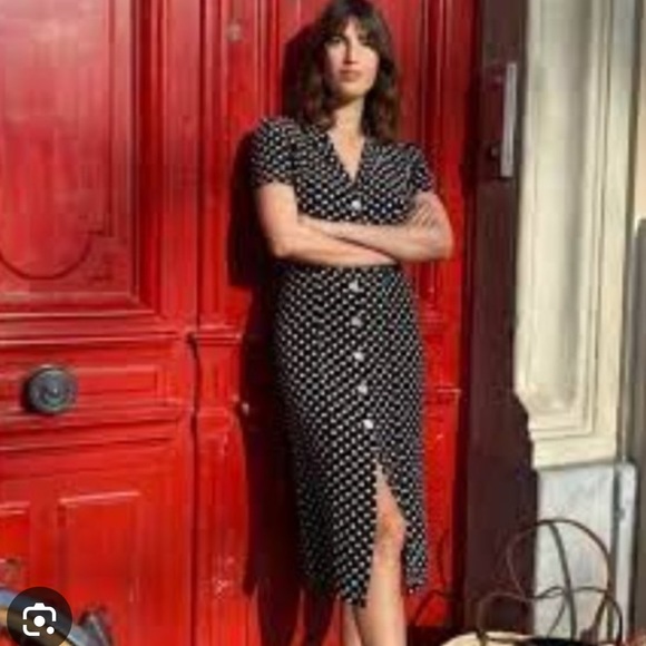 ROUJE Paris Marin dress black and white polka dot - Picture 3 of 8